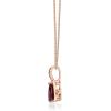 imageGin ampamp Grace 10K Rose Gold Purplish Pink Natural Garnet DiamondI1 Pendant Necklace with Daily Work Wear Jewelry for Women Holiday Gifts Gifts for Her