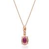 imageGin ampamp Grace 10K Rose Gold Purplish Pink Natural Garnet Pendant with Diamond Daily Work Wear Jewelry for Women Gifts for her Valentines Day Gift for her