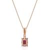 imageGin ampamp Grace 10K Rose Gold Purplish Pink Natural Garnet Pendant with Diamond Daily Work Wear Jewelry for Women Holiday Gifts Gifts for Her Valentines Day Gift for her