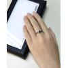 imageGin ampamp Grace 10K White Gold Genuine Blue Sapphire Ring with Diamonds for women  Ethically authentically ampamp organically sourced EmeraldCut shaped Sapphire handcrafted jewelry for her  Sapphire Ring for women