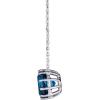 imageGin ampamp Grace 10K White Gold Genuine London Blue Topaz Pendant Necklace with Gold Chain for Women Jewelry Gifts