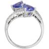 imageGin ampamp Grace 10K White Gold Genuine Tanzanite Ring with Diamonds for women  Ethically authentically ampamp organically sourced Trillioncut shaped Tanzanite handcrafted jewelry for her