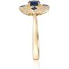 imageGin ampamp Grace 10K Yellow Gold Genuine Blue Sapphire Ring with Diamonds for women  Ethically authentically ampamp organically sourced OvalCut shaped Sapphire handcrafted jewelry for her  Sapphire Ring for women