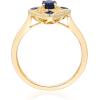 imageGin ampamp Grace 10K Yellow Gold Genuine Blue Sapphire Ring with Diamonds for women  Ethically authentically ampamp organically sourced OvalCut shaped Sapphire handcrafted jewelry for her  Sapphire Ring for women