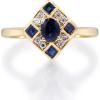 imageGin ampamp Grace 10K Yellow Gold Genuine Blue Sapphire Ring with Diamonds for women  Ethically authentically ampamp organically sourced OvalCut shaped Sapphire handcrafted jewelry for her  Sapphire Ring for women