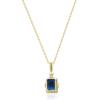 imageGin ampamp Grace 10K Yellow Gold Genuine London Blue Topaz Diamond Pendants with Chain for Women Ethically Authentically ampamp Organically Sourced Emerald shaped London Blue Topaz handcrafted Jewelry Gifts For Her Holiday Season Gifts