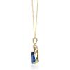 imageGin ampamp Grace 10K Yellow Gold Genuine London Blue Topaz Pendant With Diamonds For Women