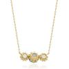 imageGin ampamp Grace 10K Yellow Gold Genuine London Blue Topaz and Genuine Aquamarine Necklace for Women