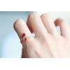 imageGin ampamp Grace 10K Yellow Gold Mozambique Genuine Ruby Ring with Diamonds for women  Ethically authentically ampamp organically sourced Pearcut shaped Ruby handcrafted jewelry for her  Ruby Ring for women