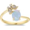 imageGin ampamp Grace 10K Yellow Gold Natural Ethiopian Opal Ring with Diamonds for women  Ethically authentically ampamp organically sourced Ovalcut shaped opal handcrafted jewelry for her  Opal Ring for women