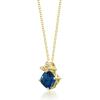imageGin ampamp Grace 10K Yellow Gold Natural London Blue Topaz and Natural Diamond I1 Pendant for Women