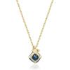 imageGin ampamp Grace 10K Yellow Gold Natural London Blue Topaz and Natural Diamond I1 Pendant for Women