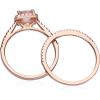 imageGin ampamp Grace 14K Rose Gold Genuine Morganite Ring with Diamonds for women  Ethically authentically ampamp organically sourced Cushioncut shaped Morganite handcrafted jewelry for her  Morganite Ring for womenDiamond