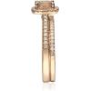 imageGin ampamp Grace 14K Rose Gold Genuine Morganite Ring with Diamonds for women  Ethically authentically ampamp organically sourced Cushioncut shaped Morganite handcrafted jewelry for her  Morganite Ring for womenDiamond
