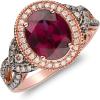 imageGin ampamp Grace 14K Rose Gold Purplish Pink Natural Garnet Ring Daily Work Wear Jewelry for Women Gifts for Her