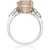 imageGin ampamp Grace 14K Two Tone Gold Genuine Morganite Ring with Diamonds for Women Holiday Gifts  Ethically Authentically ampamp Organically Sourced Ovalcut shaped Morganite handcrafted jewelry for her