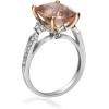 imageGin ampamp Grace 14K Two Tone Gold Genuine Morganite Ring with Diamonds for women  Ethically authentically ampamp organically sourced Cushioncut shaped Morganite handcrafted jewelry for her  Morganite Ring for womenDiamond