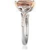 imageGin ampamp Grace 14K Two Tone Gold Genuine Morganite Ring with Diamonds for women  Ethically authentically ampamp organically sourced Cushioncut shaped Morganite handcrafted jewelry for her  Morganite Ring for womenDiamond
