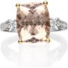 imageGin ampamp Grace 14K Two Tone Gold Genuine Morganite Ring with Diamonds for women  Ethically authentically ampamp organically sourced Cushioncut shaped Morganite handcrafted jewelry for her  Morganite Ring for womenDiamond