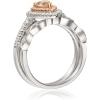 imageGin ampamp Grace 14K TwoTone Gold Real Diamond Ring I1 with Genuine Morganite Daily Work Wear Jewelry for Women Gifts for Her
