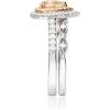 imageGin ampamp Grace 14K TwoTone Gold Real Diamond Ring I1 with Genuine Morganite Daily Work Wear Jewelry for Women Gifts for Her