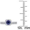 imageGin ampamp Grace 14K White Genuine Blue Sapphire Ring with Diamonds for women  Ethically authentically ampamp organically sourced RoundCut shaped Sapphire handcrafted jewelry for her  Sapphire Ring for womenDiamond