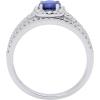imageGin ampamp Grace 14K White Genuine Blue Sapphire Ring with Diamonds for women  Ethically authentically ampamp organically sourced RoundCut shaped Sapphire handcrafted jewelry for her  Sapphire Ring for womenDiamond