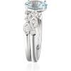 imageGin ampamp Grace 14K White Gold Genuine Aquamarine Ring with Diamonds for women  Ethically authentically ampamp organically sourced Ovalcut shaped Aquamarine handcrafted jewelry for her  Aquamarine Ring for womenDiamond