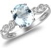 imageGin ampamp Grace 14K White Gold Genuine Aquamarine Ring with Diamonds for women  Ethically authentically ampamp organically sourced Ovalcut shaped Aquamarine handcrafted jewelry for her  Aquamarine Ring for womenDiamond