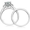 imageGin ampamp Grace 14K White Gold Genuine Aquamarine Ring with Diamonds for women  Ethically authentically ampamp organically sourced Pearcut shaped Aquamarine handcrafted jewelry for her  Aquamarine Ring for women