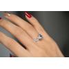 imageGin ampamp Grace 14K White Gold Genuine Aquamarine Ring with Diamonds for women  Ethically authentically ampamp organically sourced Pearcut shaped Aquamarine handcrafted jewelry for her  Aquamarine Ring for women