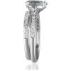 imageGin ampamp Grace 14K White Gold Genuine Aquamarine Ring with Diamonds for women  Ethically authentically ampamp organically sourced Pearcut shaped Aquamarine handcrafted jewelry for her  Aquamarine Ring for women