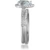 imageGin ampamp Grace 14K White Gold Genuine Aquamarine Ring with Diamonds for women  Ethically authentically ampamp organically sourced Pearcut shaped Aquamarine handcrafted jewelry for her  Aquamarine Ring for womenDiamond