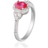 imageGin ampamp Grace 14K White Gold Mozambique Genuine Ruby Ring with Diamonds for women  Ethically authentically ampamp organically sourced Ovalcut shaped Ruby handcrafted jewelry for her  Ruby Ring for women