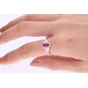 imageGin ampamp Grace 14K White Gold Mozambique Genuine Ruby Ring with Diamonds for women  Ethically authentically ampamp organically sourced Ovalcut shaped Ruby handcrafted jewelry for her  Ruby Ring for women