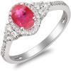 imageGin ampamp Grace 14K White Gold Mozambique Genuine Ruby Ring with Diamonds for women  Ethically authentically ampamp organically sourced Ovalcut shaped Ruby handcrafted jewelry for her  Ruby Ring for women