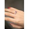 imageGin ampamp Grace 14K White Gold Natural Ruby Diamond I1I2 Bridal Set Propose Promise Ring Size 6 for Women