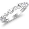 imageGin ampamp Grace 14K White Gold Natural Ruby Diamond I1I2 Bridal Set Propose Promise Ring Size 6 for Women