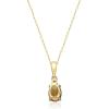imageGin ampamp Grace 14K Yellow Gold Genuine Citrine Oval With Natural Diamond I1 Pendant for Women Holiday Gifts