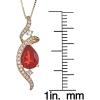 imageGin ampamp Grace 14K Yellow Gold Mexican Natural Pear Cut Fire Opal ampamp Natural Diamond I1I2 Statement Pendant for Women