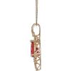 imageGin ampamp Grace 14K Yellow Gold Mexican Natural Pear Cut Fire Opal ampamp Natural Diamond I1I2 Statement Pendant for Women