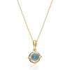imageGin ampamp Grace 14K Yellow Gold Natural DiamondI1 Pendant with Genuine London Blue Topaz Daily Work Wear Jewelry for Women Gifts for Her White Gold Gemstone Stone Topaz