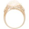 imageGin ampamp Grace 14K Yellow Gold Natural Ethiopian Opal Ring with Real Diamonds for women  Ethically authentically ampamp organically sourced Cushioncut shaped opal handcrafted jewelry for her  Opal Ring for women