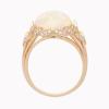 imageGin ampamp Grace 14K Yellow Gold Natural Ethiopian Opal Ring with Real Diamonds for women  Ethically authentically ampamp organically sourced Cushioncut shaped opal handcrafted jewelry for her  Opal Ring for women