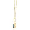 imageGin ampamp Grace 14K Yellow Gold Natural London Blue Topaz Diamond I1I2 Pendant for Women