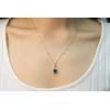 imageGin ampamp Grace 14K Yellow Gold Natural London Blue Topaz Diamond I1I2 Pendant for Women