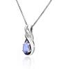 imageGin ampamp Grace 925 Sterling Silver Blue Genuine Tanzanite With Natural Diamond I1 Pendant for Women