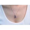imageGin ampamp Grace 925 Sterling Silver Blue Genuine Tanzanite With Natural Diamond I1 Pendant for Women