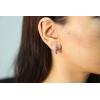 imageGin ampamp Grace 925 Sterling Silver Genuine Tanzanite Huggie Hoop Earring for Women