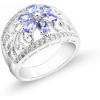 imageGin ampamp Grace 925 Sterling Silver Genuine Tanzanite Ring for women  Ethically authentically ampamp organically sourced Pearcut shaped Tanzanite handcrafted jewelry for her  Tanzanite Ring for women